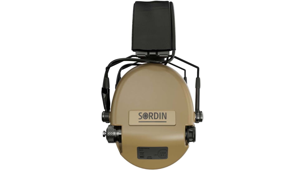 Sordin Supreme MIL AUX Headset, Slim Headband, Beige Cups, 500782