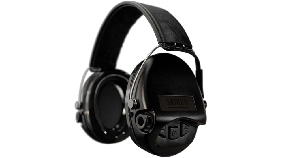 Sordin Supreme PRO Headset, Foam, Leather Headband, Black Cups,, 500547