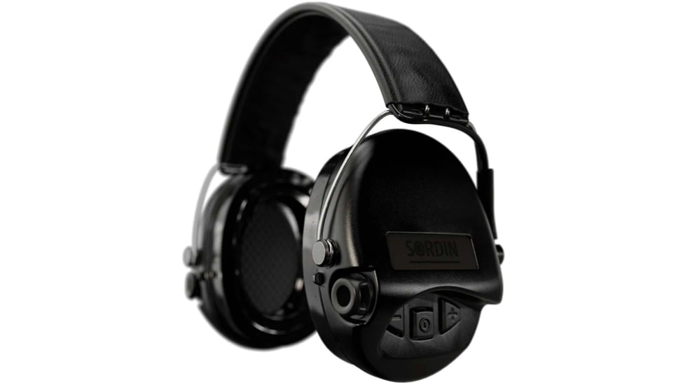 Sordin Supreme PRO Headset, Gel, Leather Headband, Black Cups,, 500549