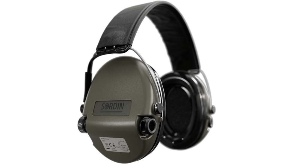 Sordin Supreme PRO Headset, Leather Headband, Green Cups, 500546