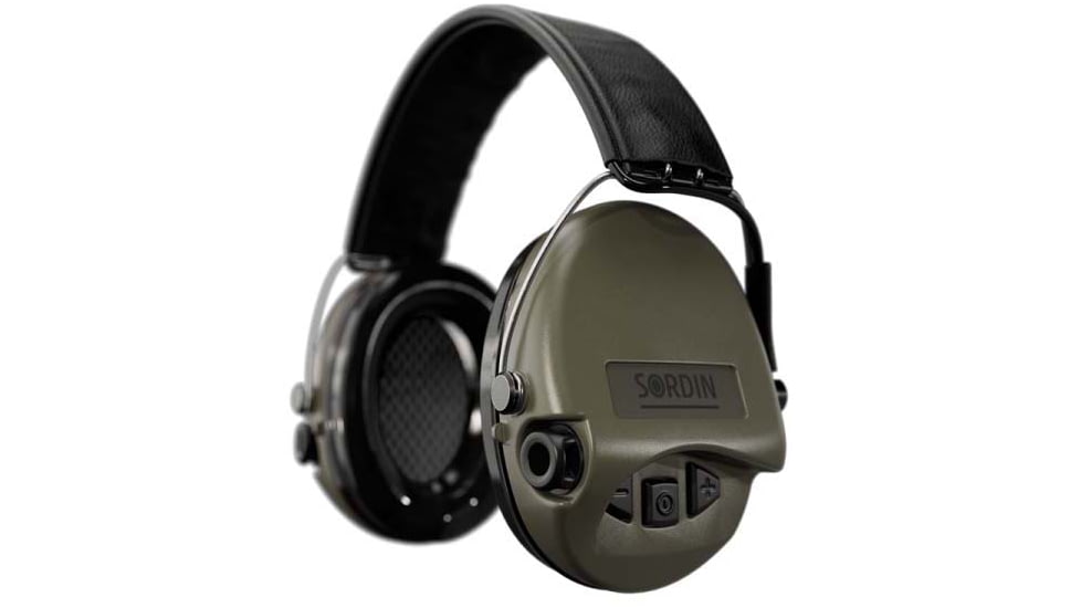 Sordin Supreme PRO Headset, Leather Headband, Green Cups,, 500548