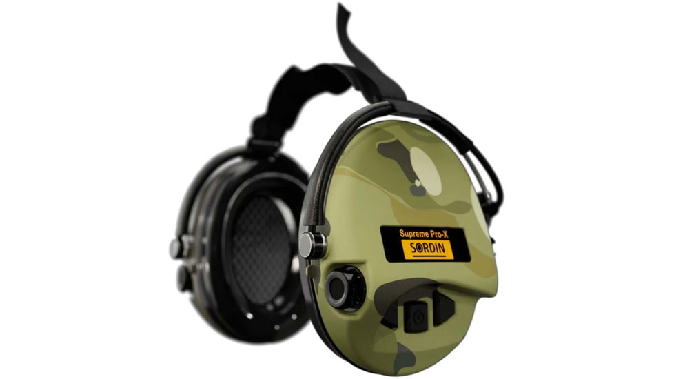 Sordin Supreme PRO-X Neckband Headset, Gel, Camo Cups, 750787