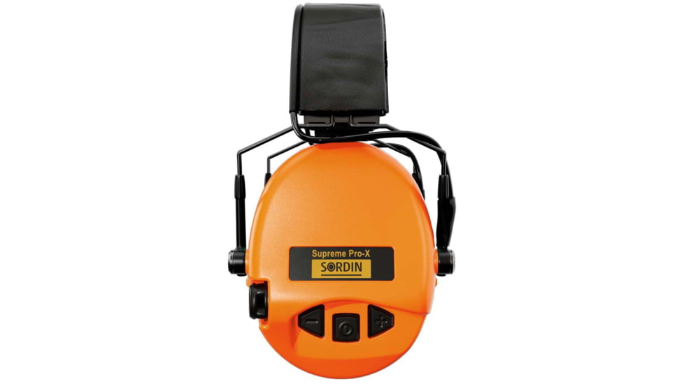 Sordin Supreme PRO-X Slim Headset, Leather Headband, Orange Cups, 520472