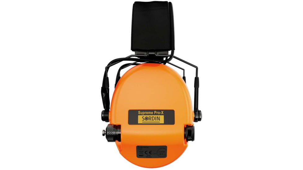 Sordin Supreme PRO-X Slim Headset, Leather Headband, Orange Cups, 520472