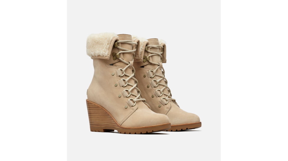 Sorel After Hours Lace Shearling Boot - Womens, Oatmeal, 5, 1808431241-5