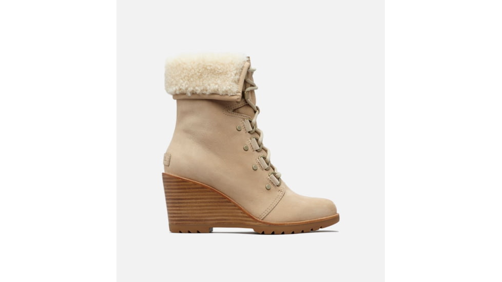 Sorel After Hours Lace Shearling Boot - Womens, Oatmeal, 5, 1808431241-5
