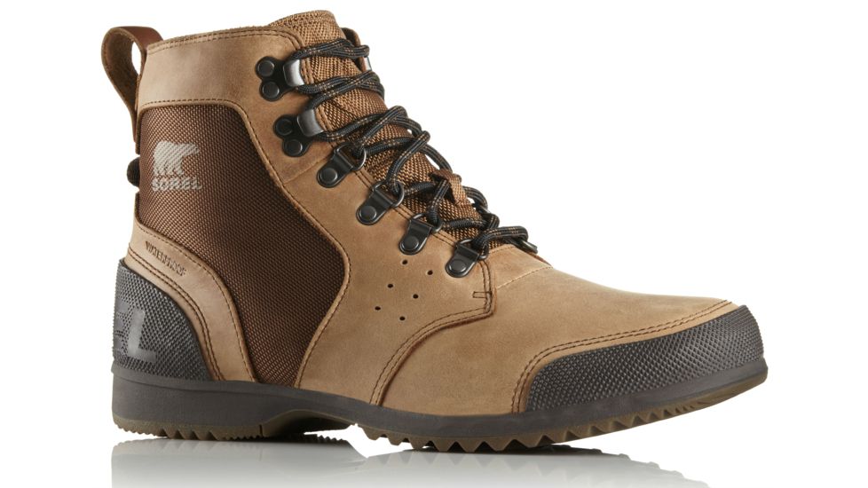Sorel Ankeny Mid Hiker Ripstop Casual Boot - Men's-Grizzly Bear/Hickory-Medium-12