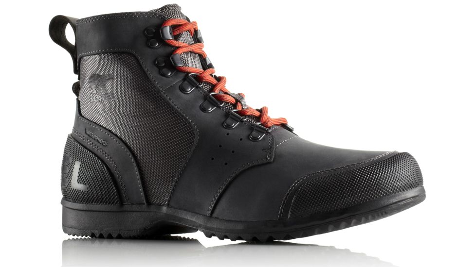 Sorel Ankeny Mid Hiker Ripstop Casual Boot - Men's-Shark/Bonfire-Medium-11.5