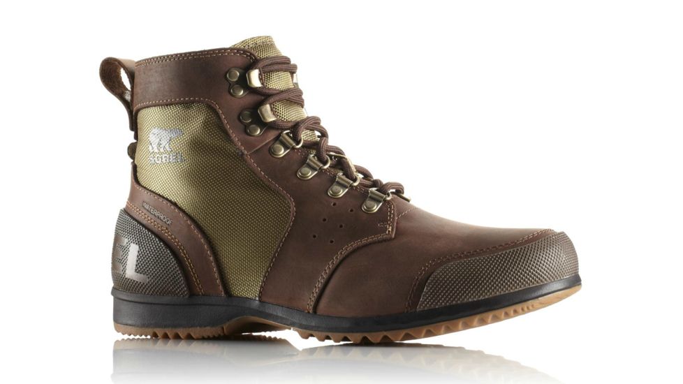Sorel Ankeny Mid Hiker Ripstop Casual Boot - Men's-Tobacco/Elk-Medium-8.5 US