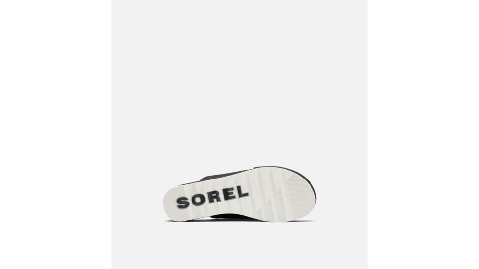 Sorel Cameron Flatform Mule Wedge Sandals Leather- Womens, Black/Sea Salt, 9 US, 1997951-010-9