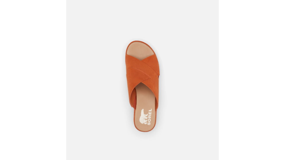Sorel Cameron Flatform Mule Wedge Sandals Suede - Womens, Desert Sun/Gum 17, 7 US, 1999171-806-7