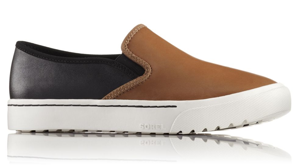 Sorel Campsneak Slip On Leather Casual Boot, Womens, Camel Brown, 6 US, 1787711224-6