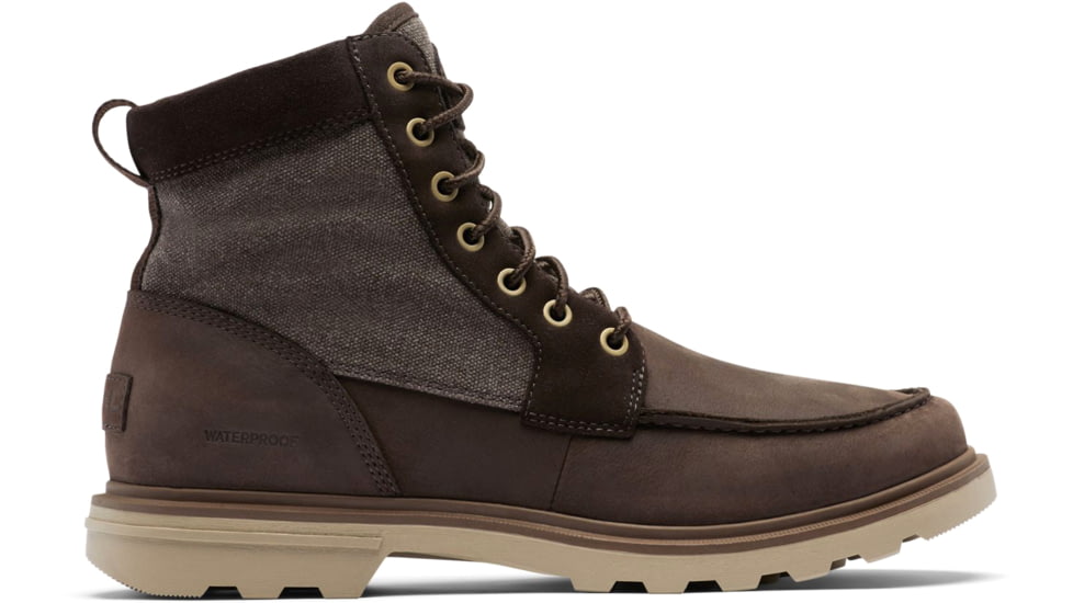 Sorel Carson Moc Waterproof Boot - Mens, Blackened Brown, Khaki II, 13, 2009711-205-13
