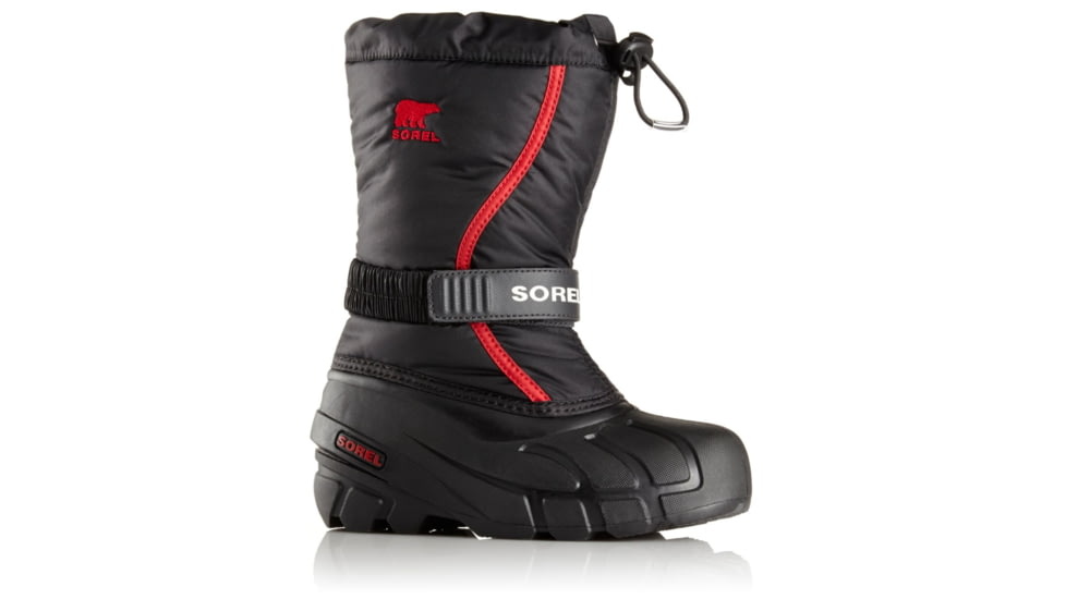 Sorel Childrens Flurry Boot, Black, Bright R, 12, 1638082015-12