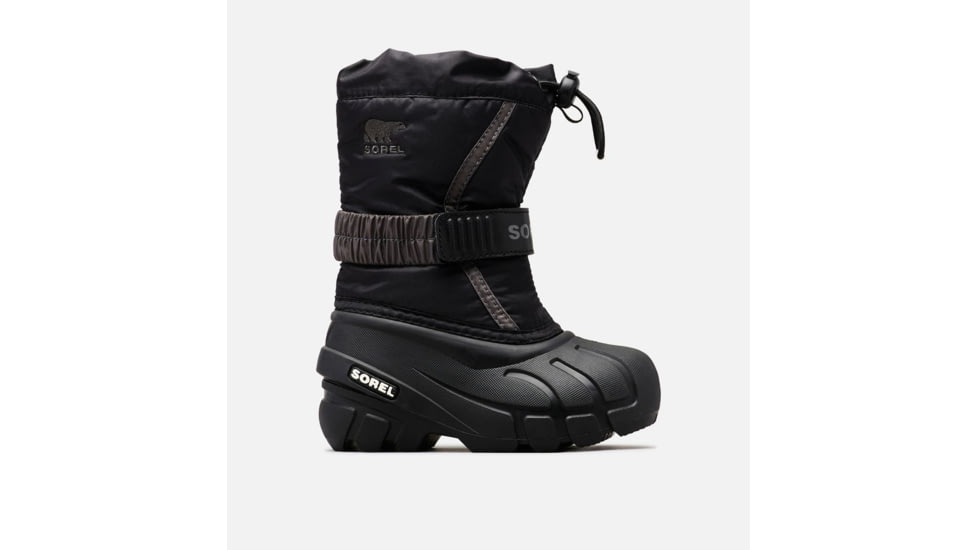Sorel Childrens Flurry Boot, Black, City Gre, 12.5, 1638082016-12.5