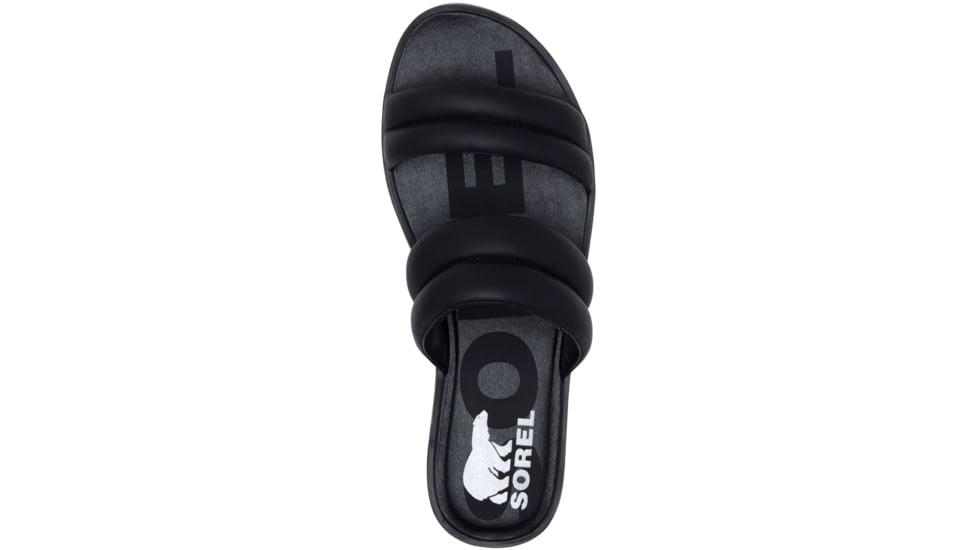 Sorel Ella II Puff Slide Sandals - Womens, Black/Sea Salt, 9 US, 2030551-010-9