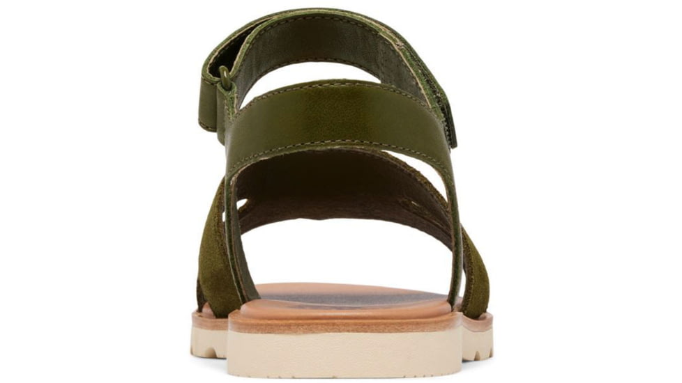 Sorel Ella III Ankle Strap - Womens, Utility Green/Honey White, 5, 2076821-355-5