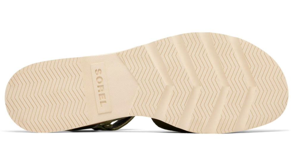 Sorel Ella III Ankle Strap - Womens, Utility Green/Honey White, 5, 2076821-355-5