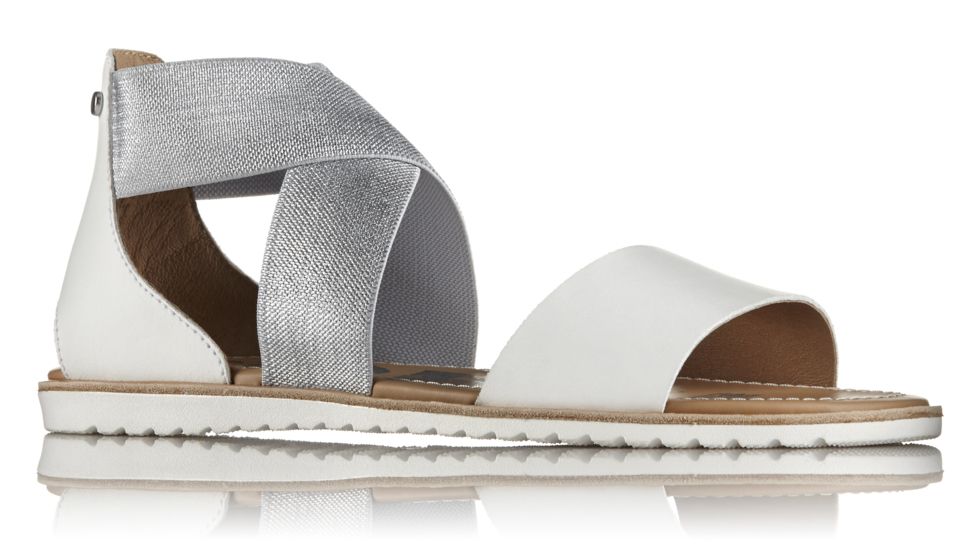 Sorel Ella Leather Sandal, Womens, White, 7.5 US, 1798051100-7.5