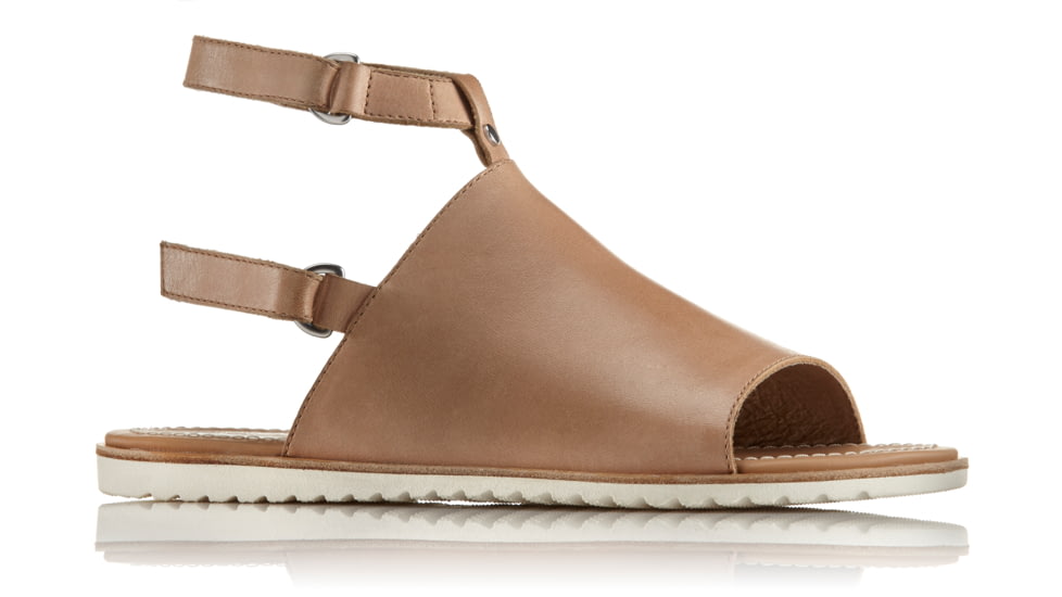 Sorel Ella Mule Strap Leather Sandal, Womens, Sahara, 6 US, 1775751220-6