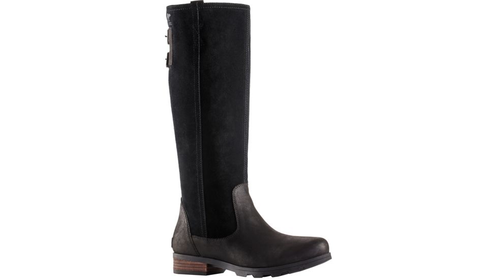 Sorel Emelie Tall Casual Boot - Women's-Black/Dark Fog-Medium-9.5