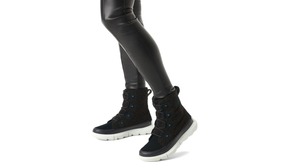 Sorel Explorer II Joan Cozy Boot - Women's, Black, Tea Light, 7, 1959361-011-7