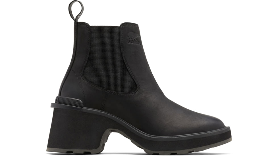 Sorel Hi-Line Heel Chelsea Boot - Womens, Black, Sea Salt, 9.5, 2009131-010-9.5