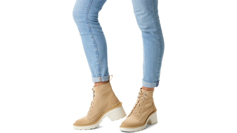 Sorel Hi-Line Heel Lace Boot - Women's, Ceramic, Chalk, 8, 2009141-209-8