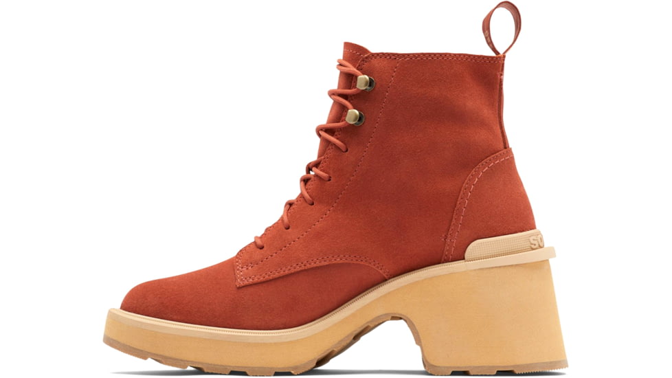 Sorel Hi-Line Heel Lace Boot - Women's, Warp Red, Tawny Buff, 9.5, 2009141-849-9.5