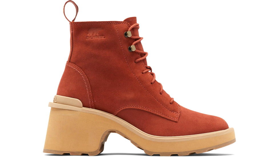 Sorel Hi-Line Heel Lace Boot - Women's, Warp Red, Tawny Buff, 9.5, 2009141-849-9.5