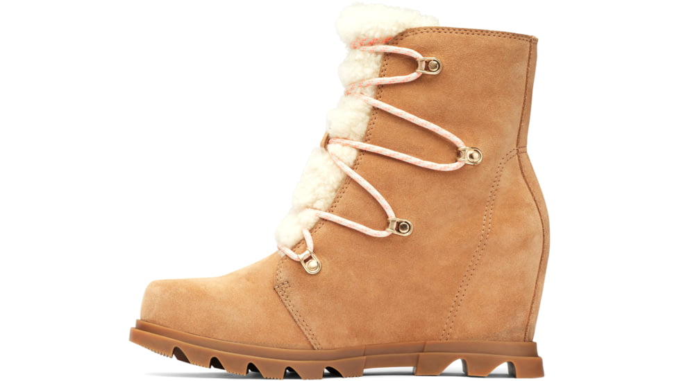 Sorel Joan Of Arctic Wedge III Lace Cozy Bootie - Women's, Tawny Buff, Gum 2, 9.5, 1951151-253-9.5