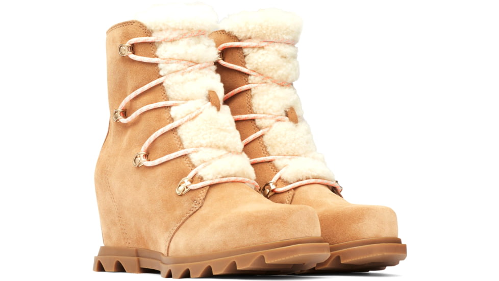 Sorel Joan Of Arctic Wedge III Lace Cozy Bootie - Women's, Tawny Buff, Gum 2, 9.5, 1951151-253-9.5