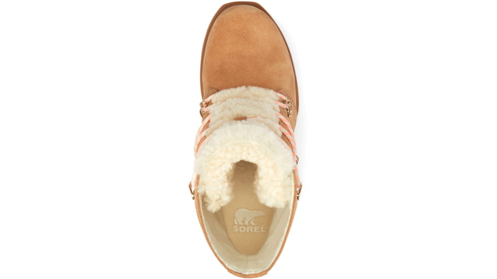 Sorel Joan Of Arctic Wedge III Lace Cozy Bootie - Women's, Tawny Buff, Gum 2, 9.5, 1951151-253-9.5