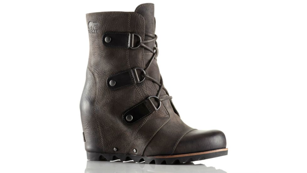 Sorel Joan Of Arctic Wedge Mid Casual Boot - Womens-Grill/Black-Medium-10 US