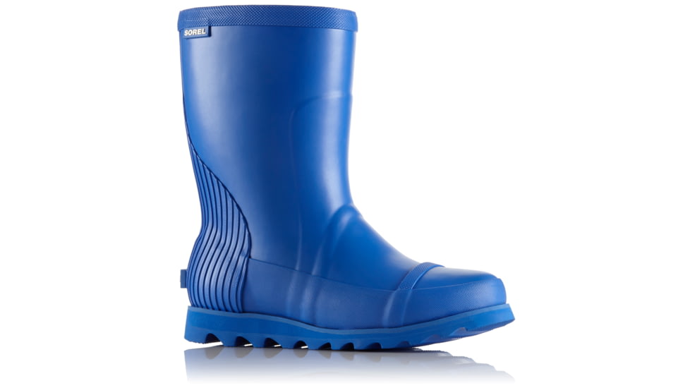 Sorel Joan Rain Short Rubber Boot, Womens, Blue Macaw/Hot Coral, 9.5 US, 1717601409-9.5