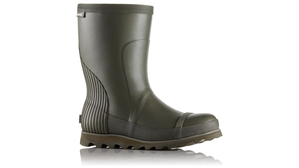 Sorel Joan Rain Short Rubber Boot, Womens, Nori/Zest, 7.5 US, 1717601383-7.5