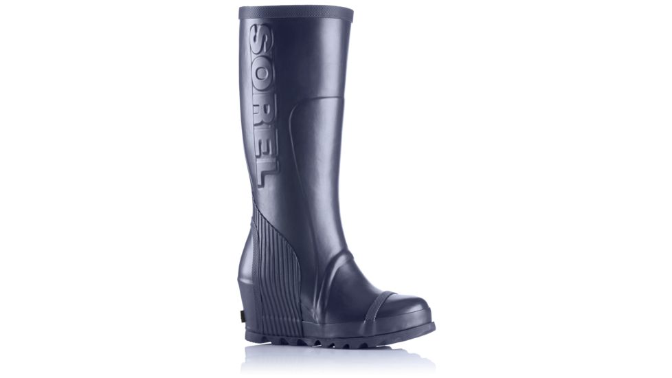 Sorel Joan Rain Wedge Tall Rubber Boot - Women's-Nocturnal/Atmosphere-Medium-9.5