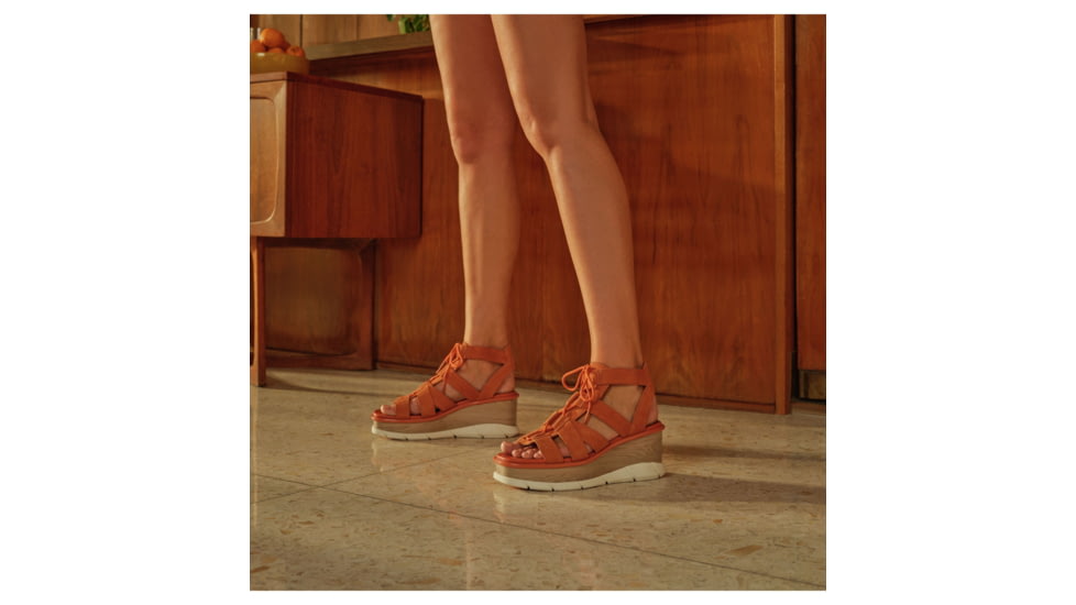 Sorel Joanie III Lace Wedge Sandals - Womens, Desert Sun/Chalk, 10 US, 1999371-806-10