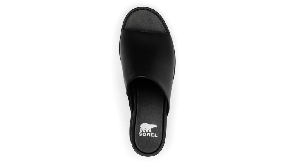 Sorel Joanie IV Slide Wedge Sandals - Womens, Black/Sea Salt, 5.5, 2069791-010-5.5