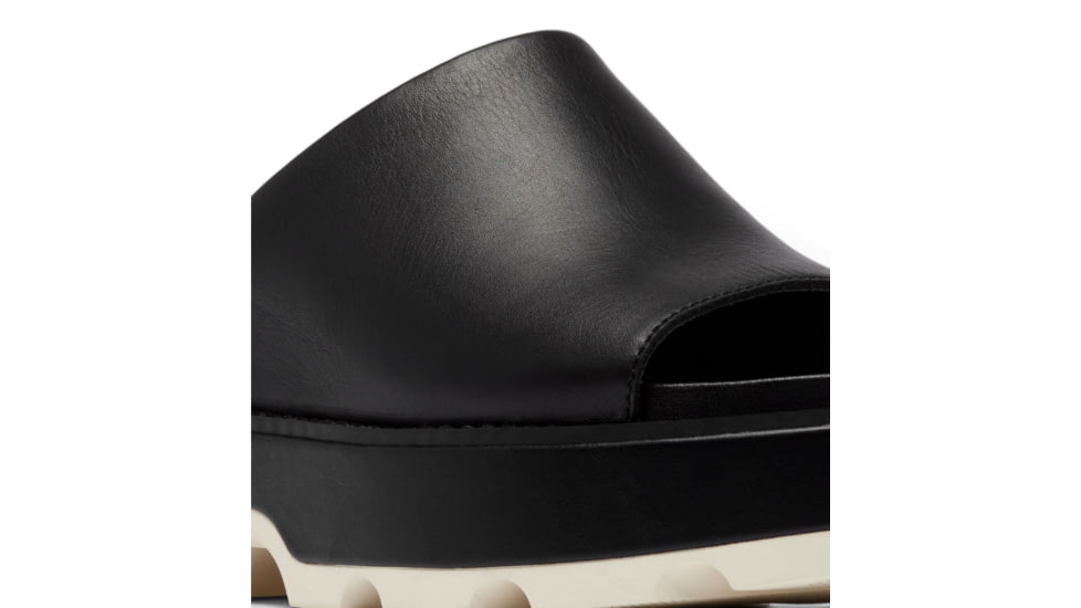 Sorel Joanie IV Slide Wedge Sandals - Womens, Black/Sea Salt, 5.5, 2069791-010-5.5