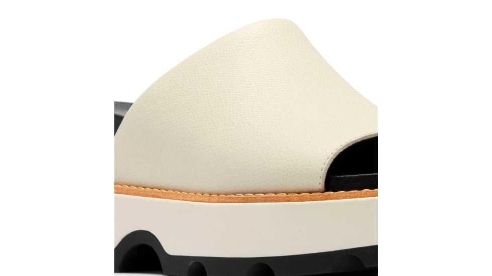 Sorel Joanie IV Slide Wedge Sandals - Womens, Chalk/Black, 5, 2069791-191-5