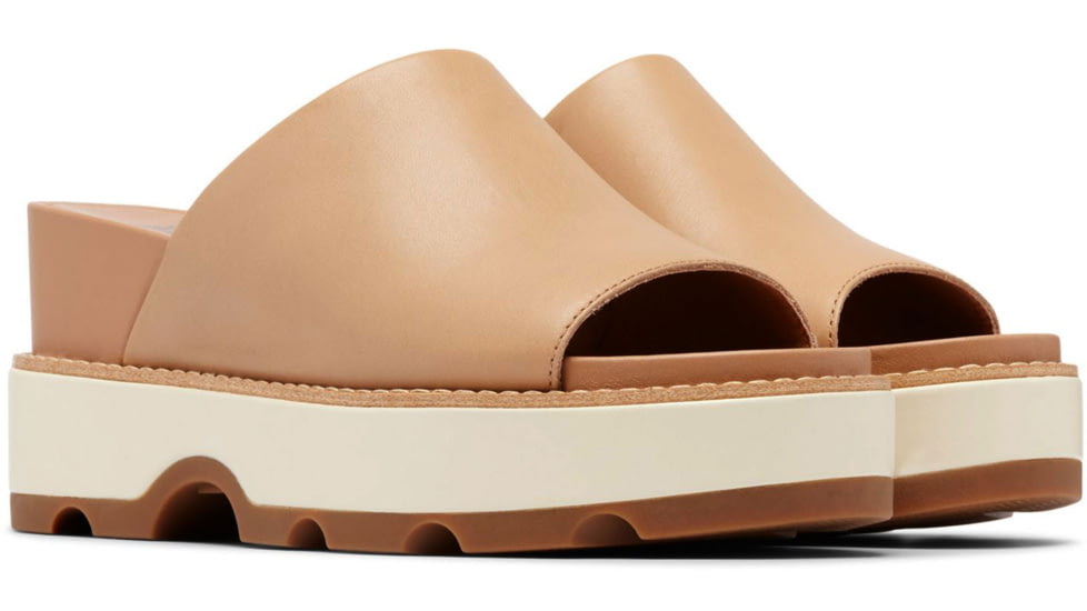 Sorel Joanie IV Slide Wedge Sandals - Womens, Honest Beige/Gum 2, 10, 2069791-246-10