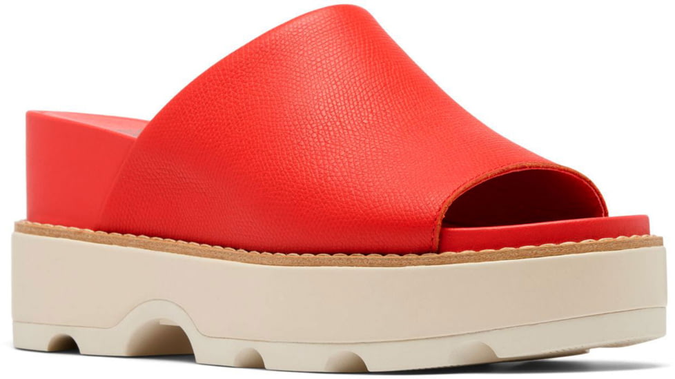 Sorel Joanie IV Slide Wedge Sandals - Womens, Red Glo/Sea Salt, 6, 2069791-617-6