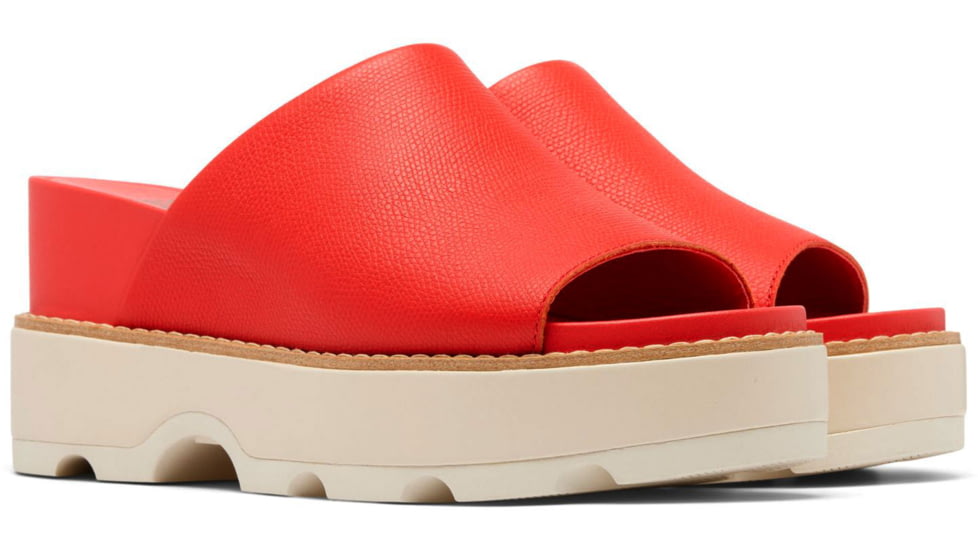 Sorel Joanie IV Slide Wedge Sandals - Womens, Red Glo/Sea Salt, 6, 2069791-617-6