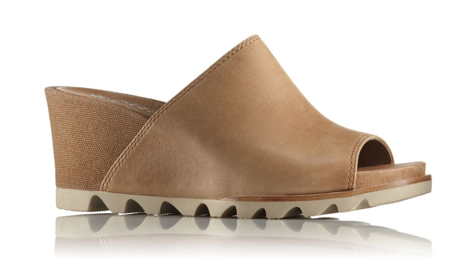 Sorel Joanie Mule II Leather Sandal, Womens, Camel Brown, 6 US, 1775901224-6