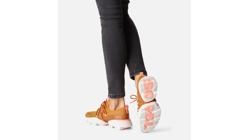 Sorel Kinetic Impact Lace Sneakers - Womens, Burnished Amber, Coral Glow, 11, 1942111-795-11