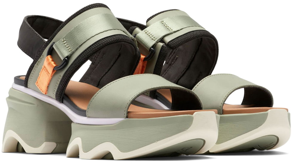 Sorel Kinetic Impact Slingback Heel Sandals - Womens, Safari/Jet, 8 US, 2030481-348-8