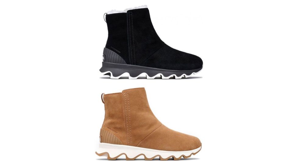 Sorel Kinetic Short Boots - Women's, Black, Camel Brown