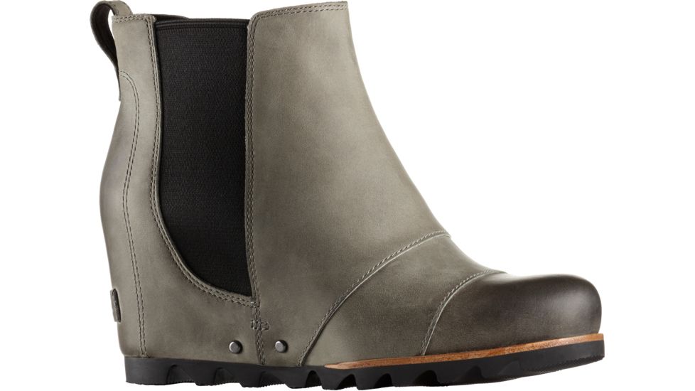 Sorel Lea Wedge 2 Casual Boot - Women's-Dark Grey/Black-Medium-11