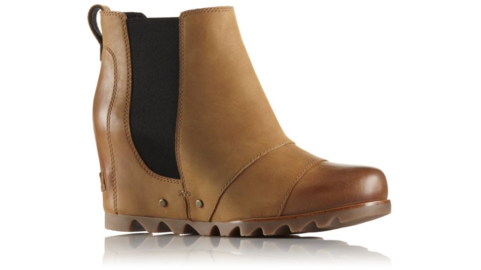 Sorel Lea Wedge Leather Casual Boot, Womens, Camel Brown, 9.5 US, 1787771224-9.5